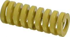Dayton Lamina - 1" Hole Diam, 1/2" Rod Diam, 2-1/2" Free Length, Yellow Die Spring - 87.8 Lb Max Deflection, 0.63" Max Deflection, Extra Heavy Duty, Chromium Vanadium Steel - Exact Tool & Supply