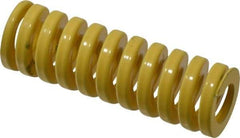 Dayton Lamina - 1" Hole Diam, 1/2" Rod Diam, 3" Free Length, Yellow Die Spring - 71.4 Lb Max Deflection, 0.75" Max Deflection, Extra Heavy Duty, Chromium Vanadium Steel - Exact Tool & Supply