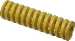 Dayton Lamina - 1" Hole Diam, 1/2" Rod Diam, 3-1/2" Free Length, Yellow Die Spring - 60.2 Lb Max Deflection, 0.88" Max Deflection, Extra Heavy Duty, Chromium Vanadium Steel - Exact Tool & Supply
