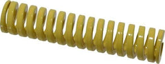 Dayton Lamina - 1" Hole Diam, 1/2" Rod Diam, 4-1/2" Free Length, Yellow Die Spring - 46.2 Lb Max Deflection, 1.12" Max Deflection, Extra Heavy Duty, Chromium Vanadium Steel - Exact Tool & Supply