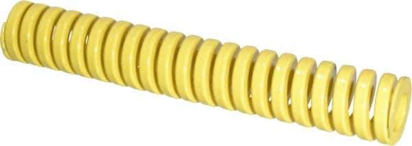 Dayton Lamina - 1" Hole Diam, 1/2" Rod Diam, 6" Free Length, Yellow Die Spring - 34.4 Lb Max Deflection, 1.5" Max Deflection, Extra Heavy Duty, Chromium Vanadium Steel - Exact Tool & Supply
