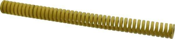 Dayton Lamina - 1" Hole Diam, 1/2" Rod Diam, 12" Free Length, Yellow Die Spring - 16.9 Lb Max Deflection, 3" Max Deflection, Extra Heavy Duty, Chromium Vanadium Steel - Exact Tool & Supply