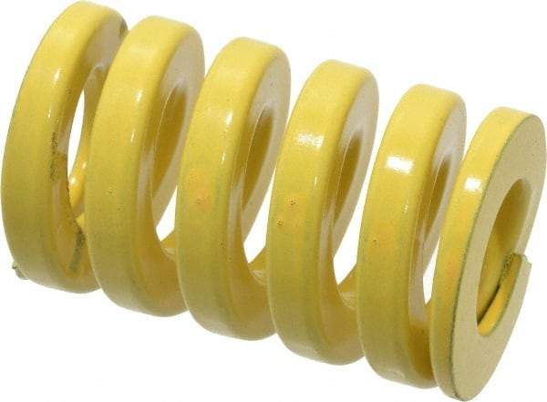 Dayton Lamina - 1-1/4" Hole Diam, 5/8" Rod Diam, 2" Free Length, Yellow Die Spring - 197 Lb Max Deflection, 0.5" Max Deflection, Extra Heavy Duty, Chromium Vanadium Steel - Exact Tool & Supply
