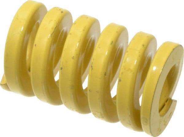 Dayton Lamina - 1-1/2" Hole Diam, 3/4" Rod Diam, 2-1/2" Free Length, Yellow Die Spring - 241 Lb Max Deflection, 0.63" Max Deflection, Extra Heavy Duty, Chromium Vanadium Steel - Exact Tool & Supply