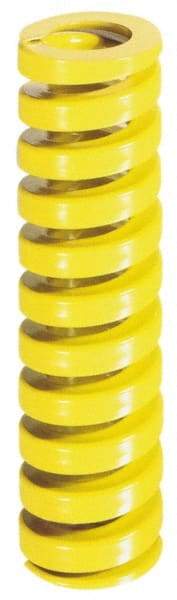 Dayton Lamina - 3/4" Hole Diam, 3/8" Rod Diam, 6" Free Length, Yellow Die Spring - 24.3 Lb Max Deflection, 1.5" Max Deflection, Extra Heavy Duty, Chromium Vanadium Steel - Exact Tool & Supply