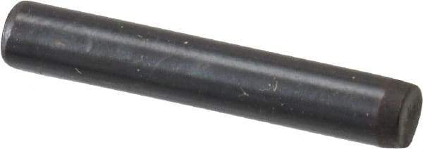 Holo-Krome - 1/8" Diam x 3/4" Pin Length Grade 8 Alloy Steel Standard Dowel Pin - Black Luster Finish, C 47-58 & C 60 (Surface) Hardness, 1 Beveled & 1 Rounded End - Exact Tool & Supply