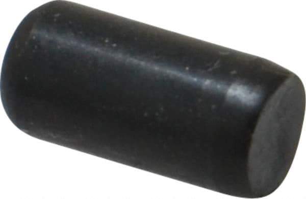 Holo-Krome - 1/4" Diam x 1/2" Pin Length Grade 8 Alloy Steel Standard Dowel Pin - Black Luster Finish, C 47-58 & C 60 (Surface) Hardness, 1 Beveled & 1 Rounded End - Exact Tool & Supply