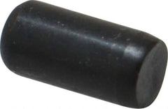 Holo-Krome - 1/4" Diam x 1/2" Pin Length Grade 8 Alloy Steel Standard Dowel Pin - Black Luster Finish, C 47-58 & C 60 (Surface) Hardness, 1 Beveled & 1 Rounded End - Exact Tool & Supply