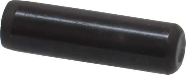 Holo-Krome - 1/4" Diam x 7/8" Pin Length Grade 8 Alloy Steel Standard Dowel Pin - Black Luster Finish, C 47-58 & C 60 (Surface) Hardness, 1 Beveled & 1 Rounded End - Exact Tool & Supply