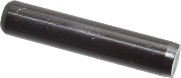 Holo-Krome - 1/4" Diam x 1-1/4" Pin Length Grade 8 Alloy Steel Standard Dowel Pin - Black Luster Finish, C 47-58 & C 60 (Surface) Hardness, 1 Beveled & 1 Rounded End - Exact Tool & Supply