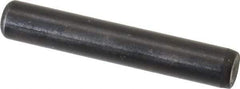 Holo-Krome - 1/4" Diam x 1-1/2" Pin Length Grade 8 Alloy Steel Standard Dowel Pin - Black Luster Finish, C 47-58 & C 60 (Surface) Hardness, 1 Beveled & 1 Rounded End - Exact Tool & Supply