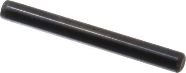 Holo-Krome - 1/4" Diam x 2-1/4" Pin Length Grade 8 Alloy Steel Standard Dowel Pin - Black Luster Finish, C 47-58 & C 60 (Surface) Hardness, 1 Beveled & 1 Rounded End - Exact Tool & Supply