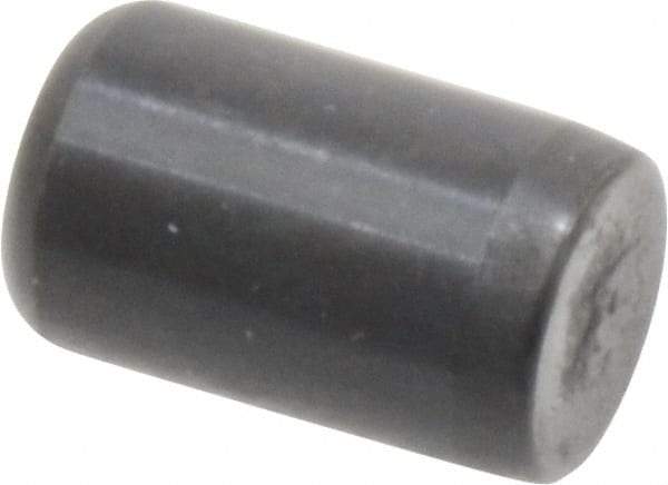 Holo-Krome - 5/16" Diam x 1/2" Pin Length Grade 8 Alloy Steel Standard Dowel Pin - Black Luster Finish, C 47-58 & C 60 (Surface) Hardness, 1 Beveled & 1 Rounded End - Exact Tool & Supply