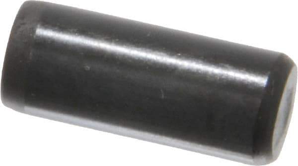 Holo-Krome - 5/16" Diam x 3/4" Pin Length Grade 8 Alloy Steel Standard Dowel Pin - Black Luster Finish, C 47-58 & C 60 (Surface) Hardness, 1 Beveled & 1 Rounded End - Exact Tool & Supply