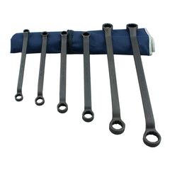 Martin Tools - 6 Pc, 3/8 x 7/16 - 13/16 x 7/8", 12-Point Double Offset Box Wrench Set - Exact Tool & Supply