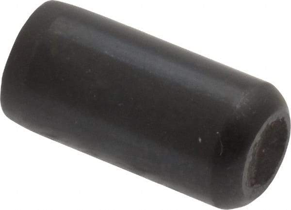 Holo-Krome - 3/8" Diam x 3/4" Pin Length Grade 8 Alloy Steel Standard Dowel Pin - Black Luster Finish, C 47-58 & C 60 (Surface) Hardness, 1 Beveled & 1 Rounded End - Exact Tool & Supply