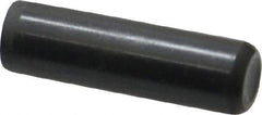 Holo-Krome - 3/8" Diam x 1-1/4" Pin Length Grade 8 Alloy Steel Standard Dowel Pin - Black Luster Finish, C 47-58 & C 60 (Surface) Hardness, 1 Beveled & 1 Rounded End - Exact Tool & Supply