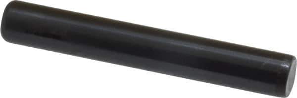 Holo-Krome - 3/8" Diam x 2-1/2" Pin Length Grade 8 Alloy Steel Standard Dowel Pin - Black Luster Finish, C 47-58 & C 60 (Surface) Hardness, 1 Beveled & 1 Rounded End - Exact Tool & Supply