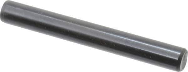 Holo-Krome - 3/8" Diam x 3" Pin Length Grade 8 Alloy Steel Standard Dowel Pin - Black Luster Finish, C 47-58 & C 60 (Surface) Hardness, 1 Beveled & 1 Rounded End - Exact Tool & Supply