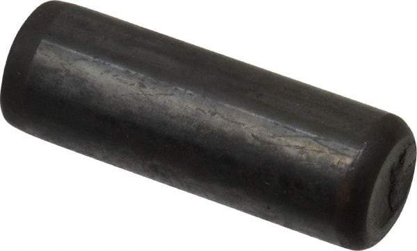 Holo-Krome - 7/16" Diam x 1-1/4" Pin Length Grade 8 Alloy Steel Standard Dowel Pin - Black Luster Finish, C 47-58 & C 60 (Surface) Hardness, 1 Beveled & 1 Rounded End - Exact Tool & Supply