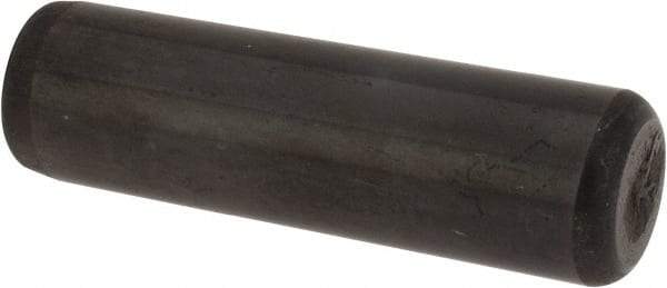 Holo-Krome - 7/16" Diam x 1-1/2" Pin Length Grade 8 Alloy Steel Standard Dowel Pin - Black Luster Finish, C 47-58 & C 60 (Surface) Hardness, 1 Beveled & 1 Rounded End - Exact Tool & Supply