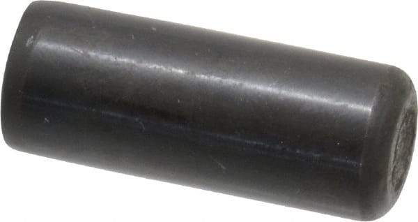Holo-Krome - 1/2" Diam x 1-1/4" Pin Length Grade 8 Alloy Steel Standard Dowel Pin - Black Luster Finish, C 47-58 & C 60 (Surface) Hardness, 1 Beveled & 1 Rounded End - Exact Tool & Supply
