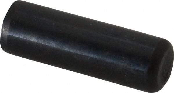 Holo-Krome - 1/2" Diam x 1-1/2" Pin Length Grade 8 Alloy Steel Standard Dowel Pin - Black Luster Finish, C 47-58 & C 60 (Surface) Hardness, 1 Beveled & 1 Rounded End - Exact Tool & Supply