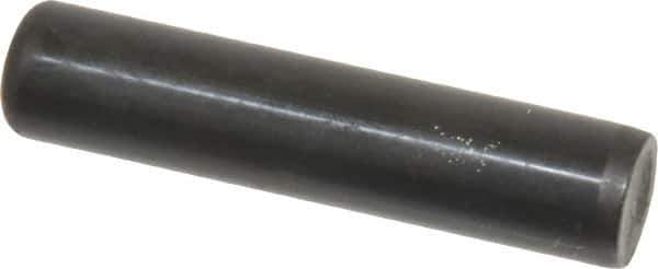 Holo-Krome - 1/2" Diam x 2-1/4" Pin Length Grade 8 Alloy Steel Standard Dowel Pin - Black Luster Finish, C 47-58 & C 60 (Surface) Hardness, 1 Beveled & 1 Rounded End - Exact Tool & Supply