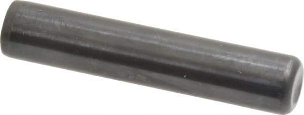 Holo-Krome - 1/2" Diam x 2-1/2" Pin Length Grade 8 Alloy Steel Standard Dowel Pin - Black Luster Finish, C 47-58 & C 60 (Surface) Hardness, 1 Beveled & 1 Rounded End - Exact Tool & Supply