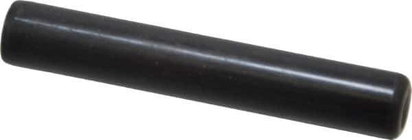 Holo-Krome - 1/2" Diam x 3" Pin Length Grade 8 Alloy Steel Standard Dowel Pin - Black Luster Finish, C 47-58 & C 60 (Surface) Hardness, 1 Beveled & 1 Rounded End - Exact Tool & Supply