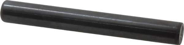 Holo-Krome - 1/2" Diam x 4" Pin Length Grade 8 Alloy Steel Standard Dowel Pin - Black Luster Finish, C 47-58 & C 60 (Surface) Hardness, 1 Beveled & 1 Rounded End - Exact Tool & Supply