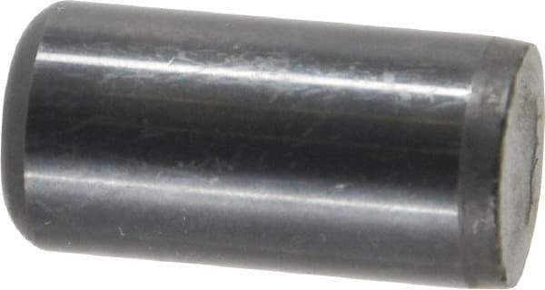 Holo-Krome - 5/8" Diam x 1-1/4" Pin Length Grade 8 Alloy Steel Standard Dowel Pin - Black Luster Finish, C 47-58 & C 60 (Surface) Hardness, 1 Beveled & 1 Rounded End - Exact Tool & Supply