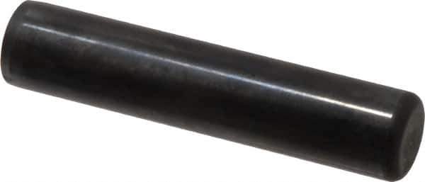 Holo-Krome - 3/4" Diam x 3-1/2" Pin Length Grade 8 Alloy Steel Standard Dowel Pin - Black Luster Finish, C 47-58 & C 60 (Surface) Hardness, 1 Beveled & 1 Rounded End - Exact Tool & Supply
