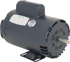 Leeson - 3 Max hp, 3,600 Max RPM, Electric AC DC Motor - 230 V Input, Single Phase, 56Y Frame, 5/8" Shaft Diam, Rigid Base Mount, ODP Enclosure - Exact Tool & Supply