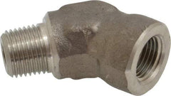 Made in USA - 1/2" Grade 316 Stainless Steel Pipe Fitting - FNPTF x MNPTF End Connections, 3,000 psi - Exact Tool & Supply