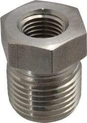 Made in USA - 2 x 3/4" Grade 316 Stainless Steel Pipe Hex Bushing - MNPT x FNPT End Connections, 2,400 psi - Exact Tool & Supply