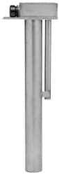 Made in USA - 240 Volt, 1 Phase, 25 Amp, 6,000 Watt, Straight Over the Side Immersion Heater - 28" Hot Zone, 10" Cold Riser Zone, 38" Immersion Length, Bolts to Rim of Tank - Exact Tool & Supply