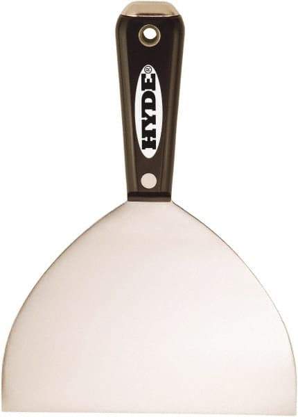 Hyde Tools - 6" Wide Flexible Blade Stainless Steel Joint Knife - Flexible, Nylon Handle - Exact Tool & Supply