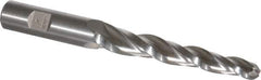 Made in USA - 2° Taper Angle per Side, 3/8" Small End Diam, 3-1/4" LOC, High Speed Steel 3 Flute Tapered Ball End Mill - 5-1/2" OAL, 5/8" Shank Diam - Exact Tool & Supply