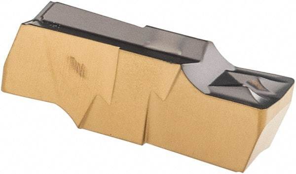 Iscar - 400040GIFI E Grade IC808, 4mm Cutting Width Carbide Grooving Insert - 2mm Max Depth of Cut, Neutral, 0.4mm Corner Radius, TiAlN Finish - Exact Tool & Supply