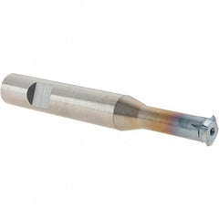 Emuge - 13 to 24 TPI, 2mm Pitch, Internal Single Profile Thread Mill - 1/2" Noml Diam, 0.407" Cut Diam, 1/2" Shank Diam, 5 Flute, 1" Neck Length, 3-3/4" OAL, TiCN Finish - Exact Tool & Supply