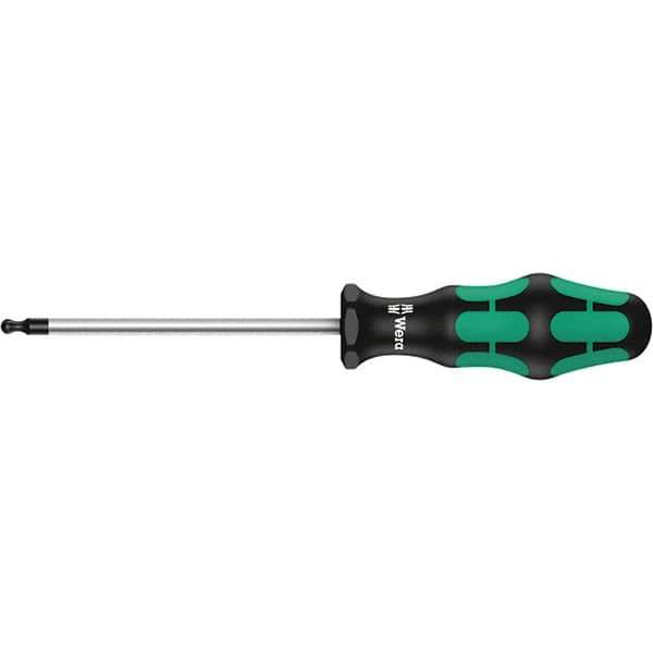 Wera - T15 Torx Driver - 3-1/8" Blade Length, 7-1/64" OAL, Ergonomic Handle, Chrome Plated Steel - Exact Tool & Supply