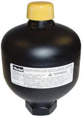 Parker - 45 Lb. Capacity, 3,620 psi Max Working Pressure, 6.65" High, Hydrin Diaphragm Accumulator - 4.87" Diam - Exact Tool & Supply