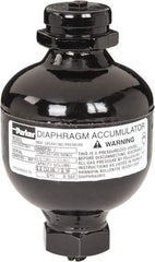 Parker - 10 Lb. Capacity, 3,620 psi Max Working Pressure, 4.69" High, Hydrin Diaphragm Accumulator - 2.95" Diam, 6 SAE Port Thread - Exact Tool & Supply