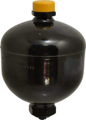 Parker - 60 Lb. Capacity, 3,045 psi Max Working Pressure, 7.09" High, Hydrin Diaphragm Accumulator - 5.36" Diam, 8 SAE Port Thread - Exact Tool & Supply