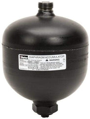 Parker - 85 Lb. Capacity, 3,620 psi Max Working Pressure, 7.95" High, Hydrin Diaphragm Accumulator - 5.98" Diam, 8 SAE Port Thread - Exact Tool & Supply