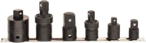 SK - 6 Piece Impact Universal & Socket Adapter Set - Impact 3/8F x 1/2M, 1/2F x 3/8M, 1/2F x 3/4M, 3/4F x 1/2M" Impact 1/4, 3/8, 1/2" - Exact Tool & Supply