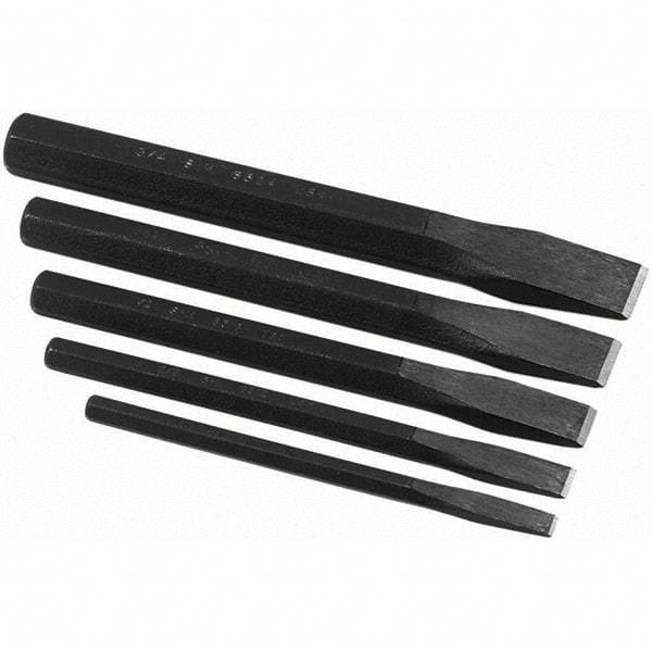 SK - Chisel Sets - 5PC 1/4-3/4" FLAT CHISEL SET - Exact Tool & Supply