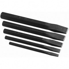 SK - Chisel Sets - 5PC 1/4-3/4" FLAT CHISEL SET - Exact Tool & Supply