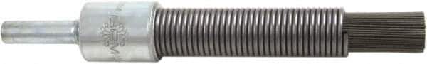 Brush Research Mfg. - 1/2" Brush Diam, End Brush - 1/4" Diam Shank, 1,200 Max RPM - Exact Tool & Supply